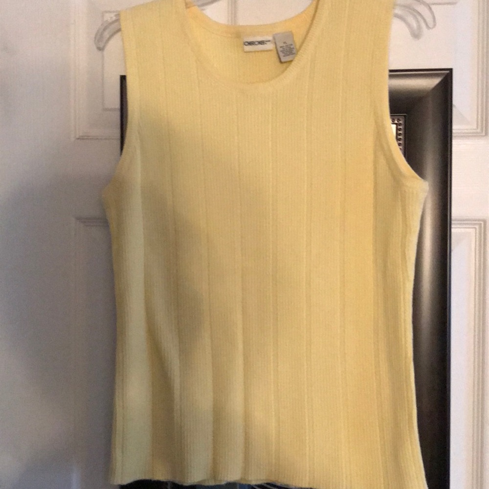 Soft yellow sleeveless sweater